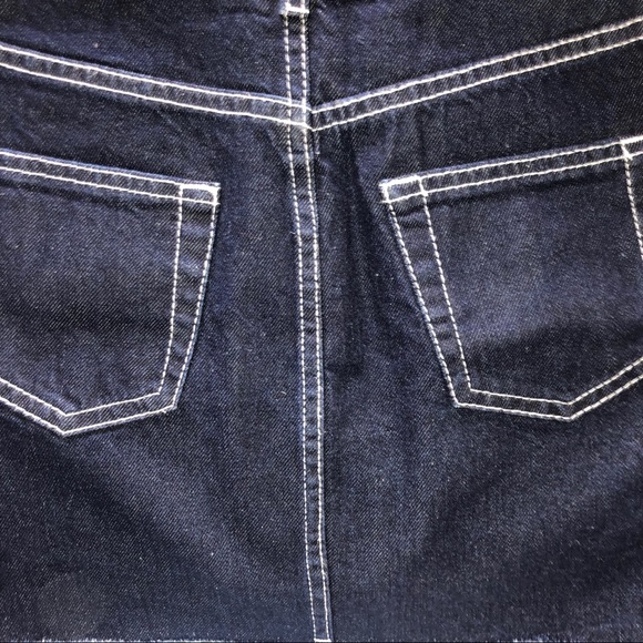 Topshop Denim Miniskirt Frayed Hem - Picture 4 of 6